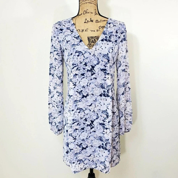 BCBGENERATION Women's Regular Pleated Tie Back Shift Dress Floral Size XS - Picture 1 of 15